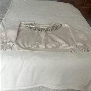 Embellished Cream Sweatshirt